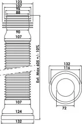 Flexible souple à emboîter extensible
