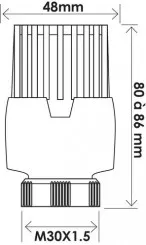 Tête thermostatique à élément sensible liquide VT0,5