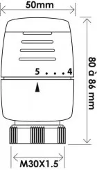 Tête thermostatique à élément sensible liquide VT0,4