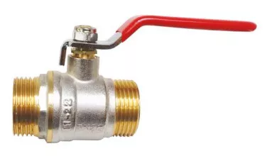 Vanne à sphère double mâle 15/21 à manette plate