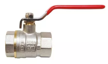 Vanne à sphère double femelle 20/27 à manette plate