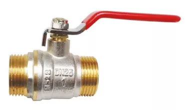 Vanne à sphère double mâle 26/34 à manette plate