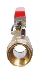 Vanne à sphère double femelle 33/42 à manette plate