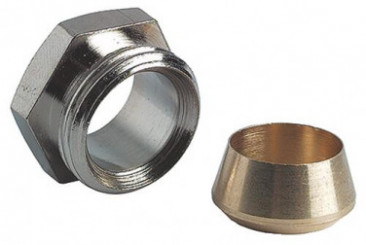 Raccord bague laiton pour raccordement sur tube cuivre ø14-15/21