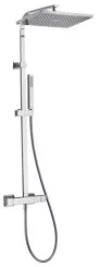 Colonne de douche thermostatique téléscopique corps froid CUADR'O 