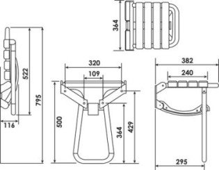 Siège de douche escamotable - PELLET