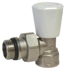 Robinet de radiateur simple réglage équerre 20/27 nickelé