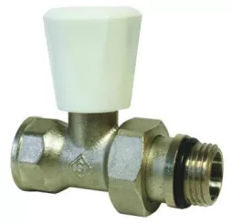 Robinet de radiateur simple réglage droit 20/27 nickelé