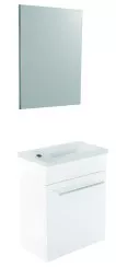 Meuble lave-mains de face blanc cuzco