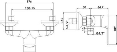 Mitigeur de douche mural Norm'O C2 - ROLF