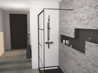 Thermostatique de douche noir mat Fact'Ory C3 