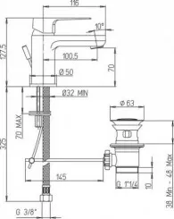 Mitigeur de lavabo noir mat Fact'Ory 
