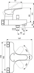 Mitigeur bain-douche OLYOS - PORCHER