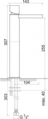 Mitigeur de lavabo haut taille XL Ori'O 