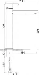 Mitigeur de lavabo haut taille XL Ori'O C3 