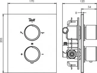 Mitigeur de douche avec set déco à encastrer Ev'O  Inside