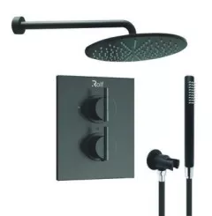 Pack thermostatique de douche à encastrer noir mat Fact'Ory  Inside