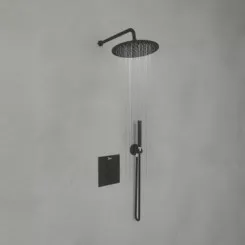 Pack thermostatique de douche à encastrer noir mat Fact'Ory  Inside