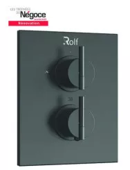 Pack thermostatique de douche à encastrer noir mat Fact'Ory  Inside