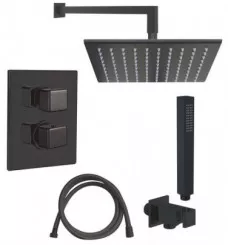 Pack thermostatique de douche à encastrer noir mat Fact'Ory 