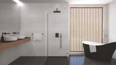 Pack thermostatique de douche à encastrer noir mat Fact'Ory 