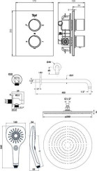 Pack thermostatique de douche à encastrer Ev'O  Inside
