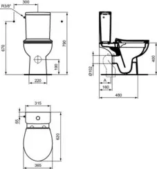 Pack WC ULYSSE + - PORCHER