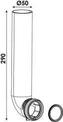 Tube de chasse et joint pour bâti support 