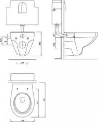 Cuvette suspendue sans bride NF 