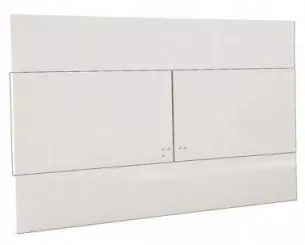 Plaque de commande 3/6 litres carrée blanche 