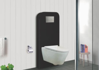 Bâti-support WC mural 3/6 litres avec coffrage en fibre de verre noir