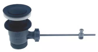 Vidage lavabo plastique noir mat 
