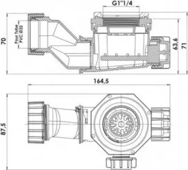 Siphon de lavabo extra-plat GENI'O ø32 