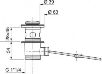 Vidage de lavabo ou bidet laiton - WIRQUIN