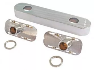 Adaptateur universel tout entraxe Ax'o rond chromé 
