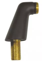 Jeu de 2 raccords colonnette droits noir mat avec écrou collet battu