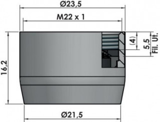 Aérateur femelle 22/100 grille plastique 25l/min