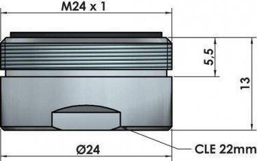 Aérateur mâle 24/100 grille plastique 25l/min