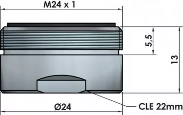 Aérateur mâle 24/100 grille plastique 25l/min
