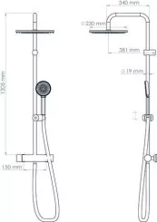Colonne de douche thermostatique COME