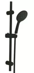 Ensemble barre anticalcaire 3 jets noir mat SILKY