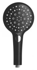 Douchette anticalcaire 3 jets ø129mm noire