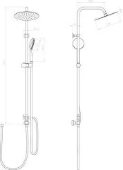 Colonne de douche simple sans robinetterie