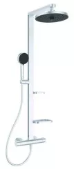 Colonne de douche thermostatique Alu + argent brossé - PORCHER