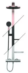 Colonne de douche thermostatique Alu + noir mat - PORCHER