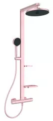Colonne de douche thermostatique Alu + rose brossé - PORCHER