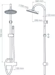 Colonne de douche thermostatique REMI