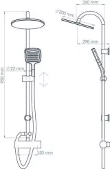 Colonne de douche thermostatique ZEKI