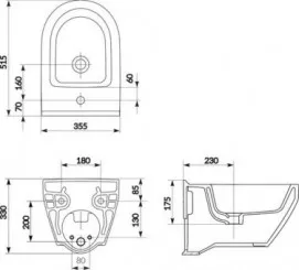 Bidet à suspendre