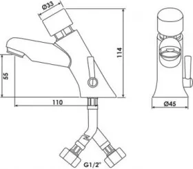 Mitigeur de lavabo temporisé 
